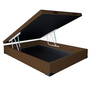 Base Box Baú Universal Corino Casal 36x138x188 Cor Marrom