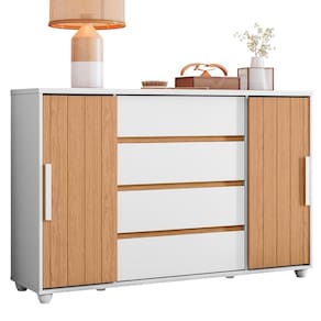 Cômoda Sapateira Grande 4 Gavetas 2 Portas Flex Evidência