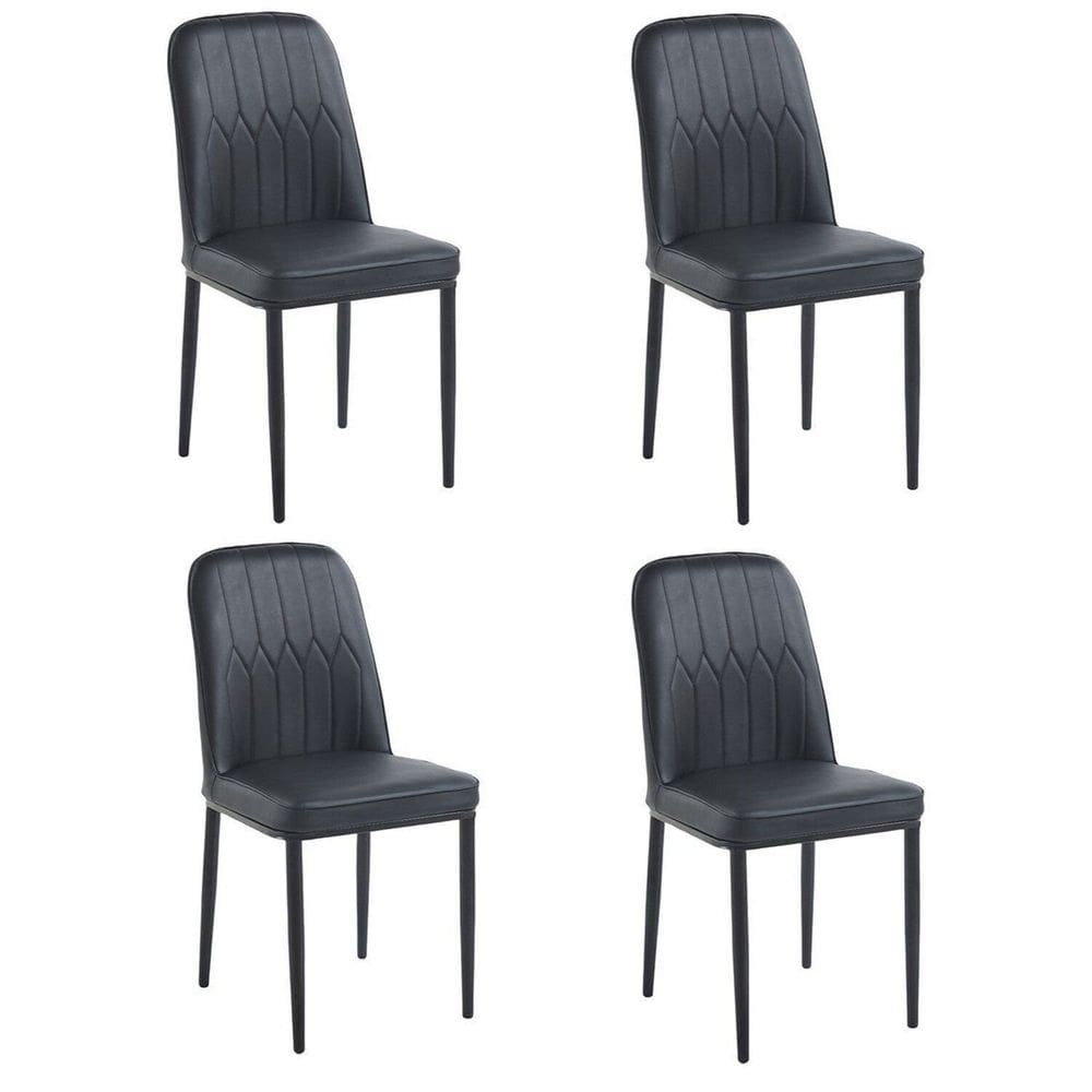 Conjunto com 4 Cadeiras V1006 90x44x53 Cm Preto