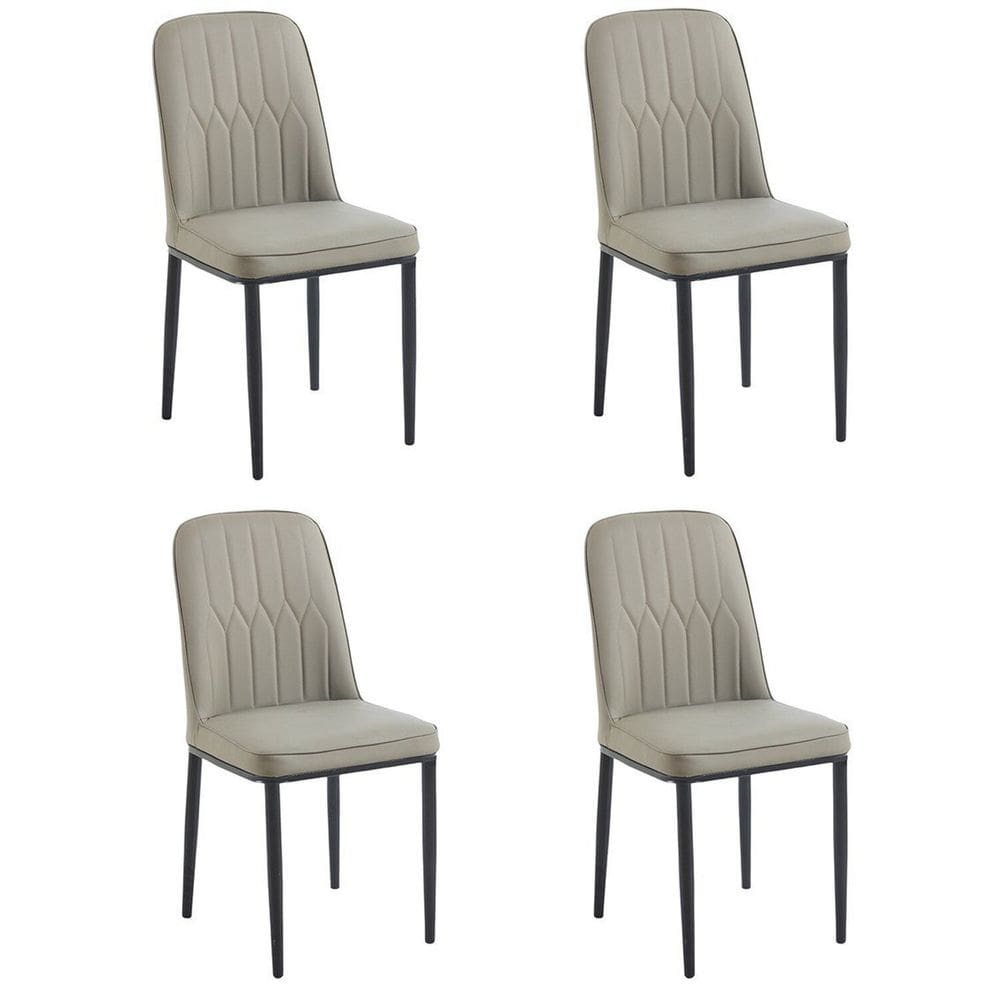 Conjunto com 4 Cadeiras V1006 90x44x53 Cm Nude