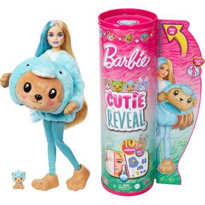 Boneca Barbie Cutie Reveal com acessórios e 10 surpresas