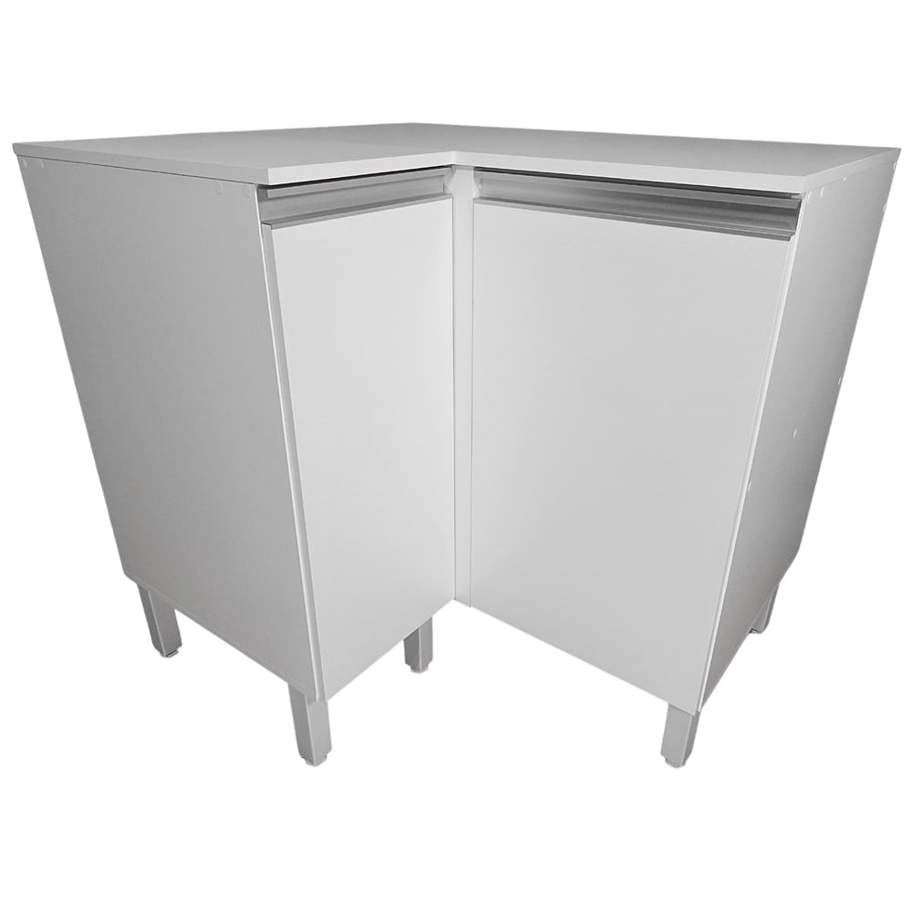Balcão De Canto 125cm Cozinha Multiuso Com Tampo Montado
