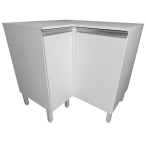 Balcão De Canto 125cm Cozinha Multiuso Com Tampo Montado