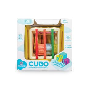 Brinquedo Educativo Cubo Formas Geométricas Poli Baby - Polibrinq