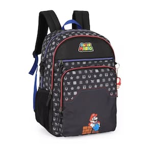 Mochila de Costas Escolar Infantil Super Mario Bros Preto