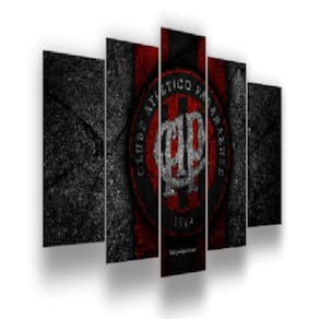 Quadro Decorativo Mosaico 5 Peças Mod450 Atlético Paranaense
