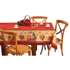 Toalha de Mesa Retangular Lepper 8 Lugares Natal 1,40m x 2,50m Noite Feliz