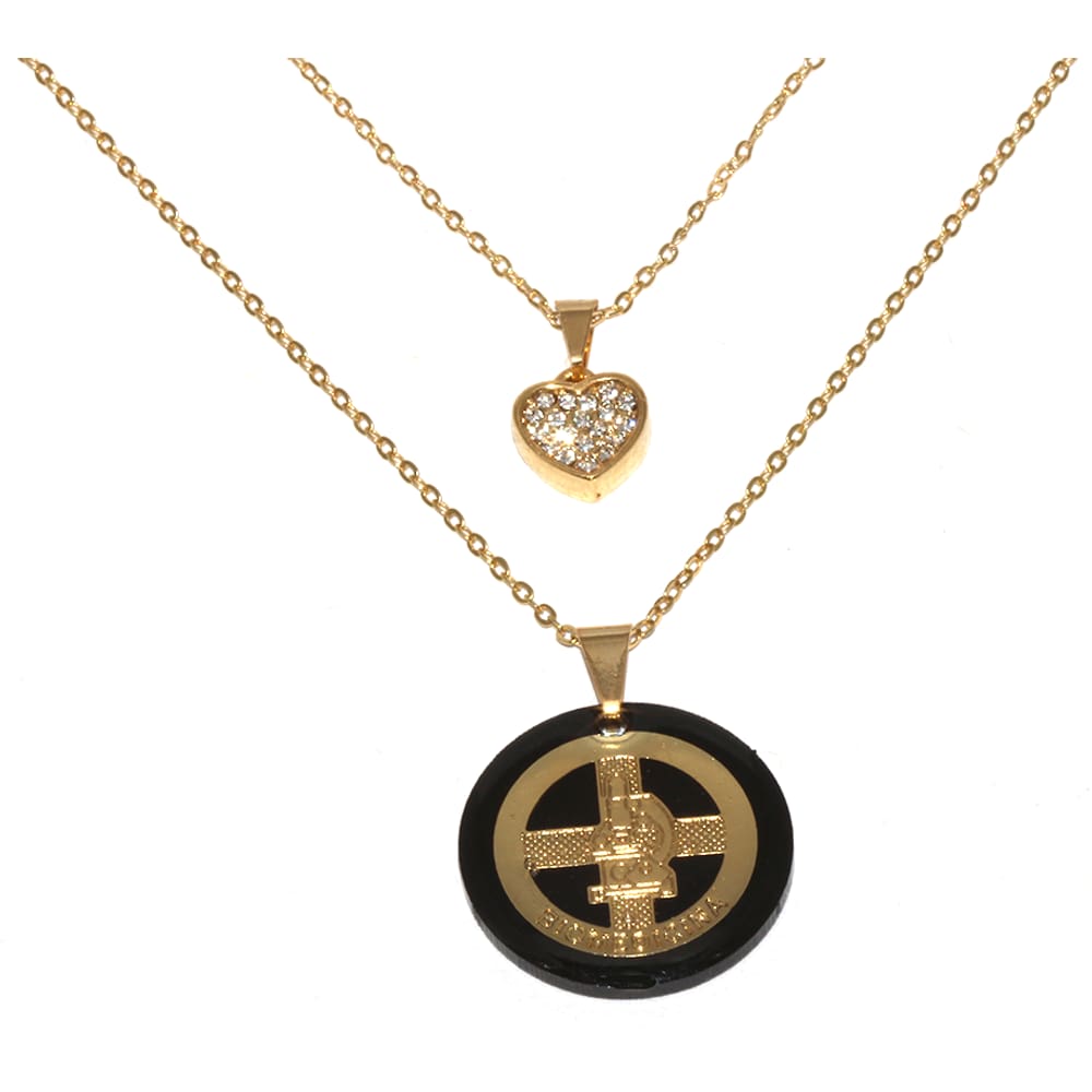 Colar Cordão Duplo Biomedicina Folheado Ouro 18k