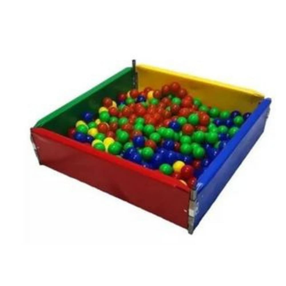 Cercado de Madeira 1x1 para Piscina de Bolinhas – Resistente e Colorido para Diversão Segura