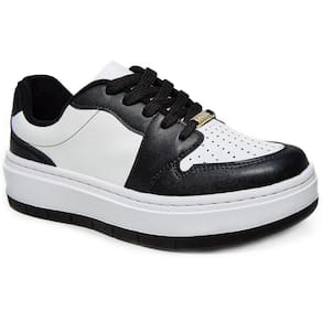 Tênis Vizzano Casual Feminino - Branco e Preto