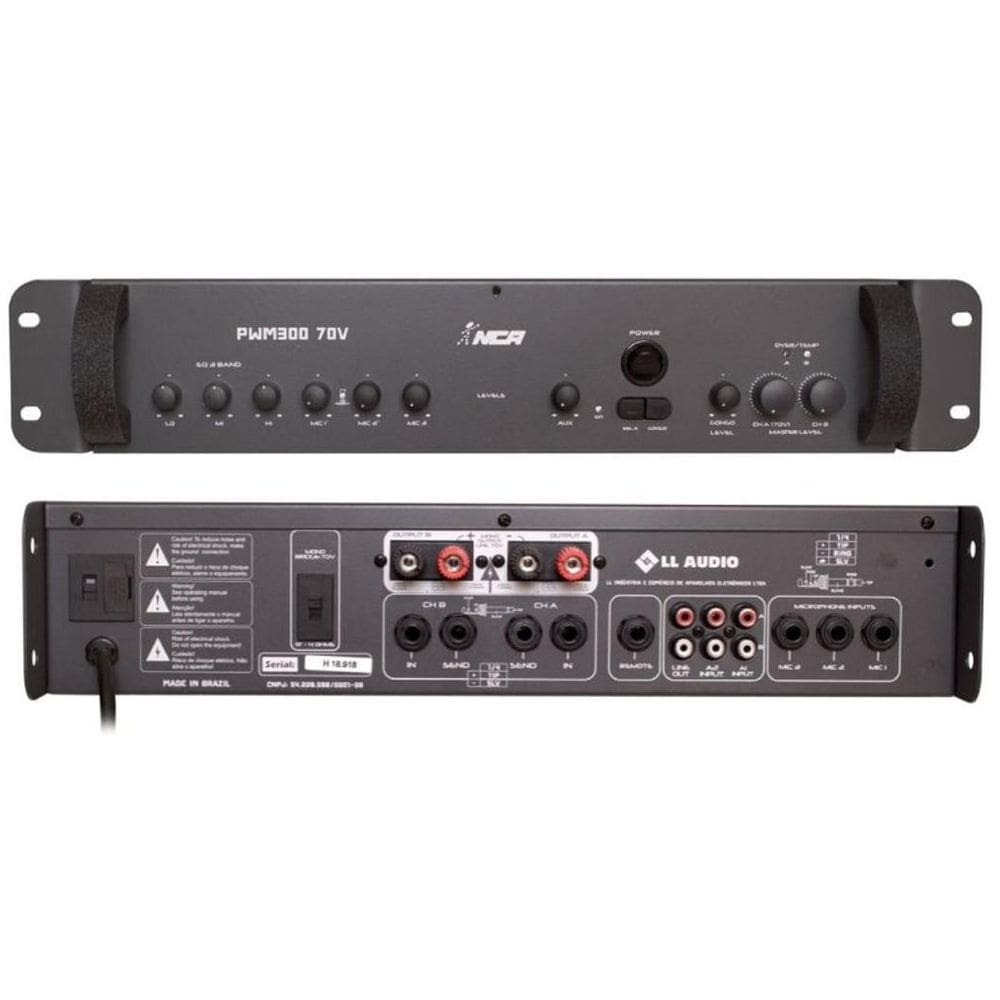Amplificador Nca Pwm300 70V 600W Rms