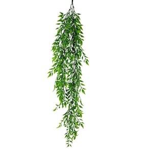 Pendente Folhas Verde 75X15X8Cm Planta Artificial Permanente