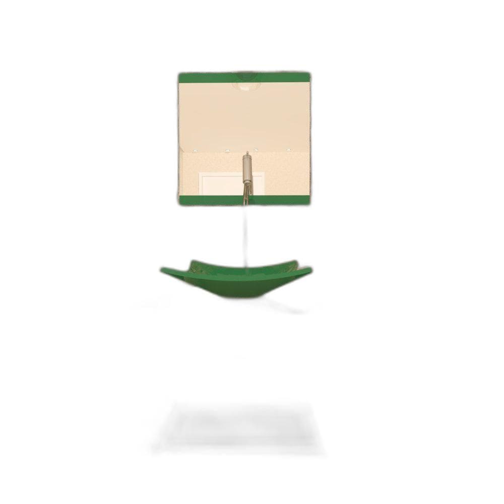 Gabinete De Vidro 40Cm Ac Com Cuba Quadrada - Verde