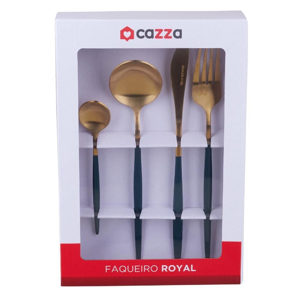 Faqueiro 16 Peças Inox Royal Cazza