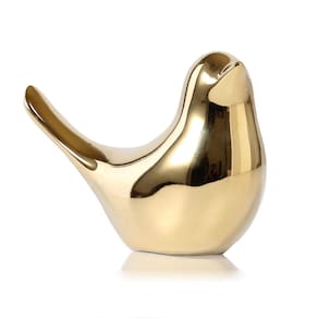 Ornamentos decorativos FANTESTICRYAN Small Birds Statues Gold