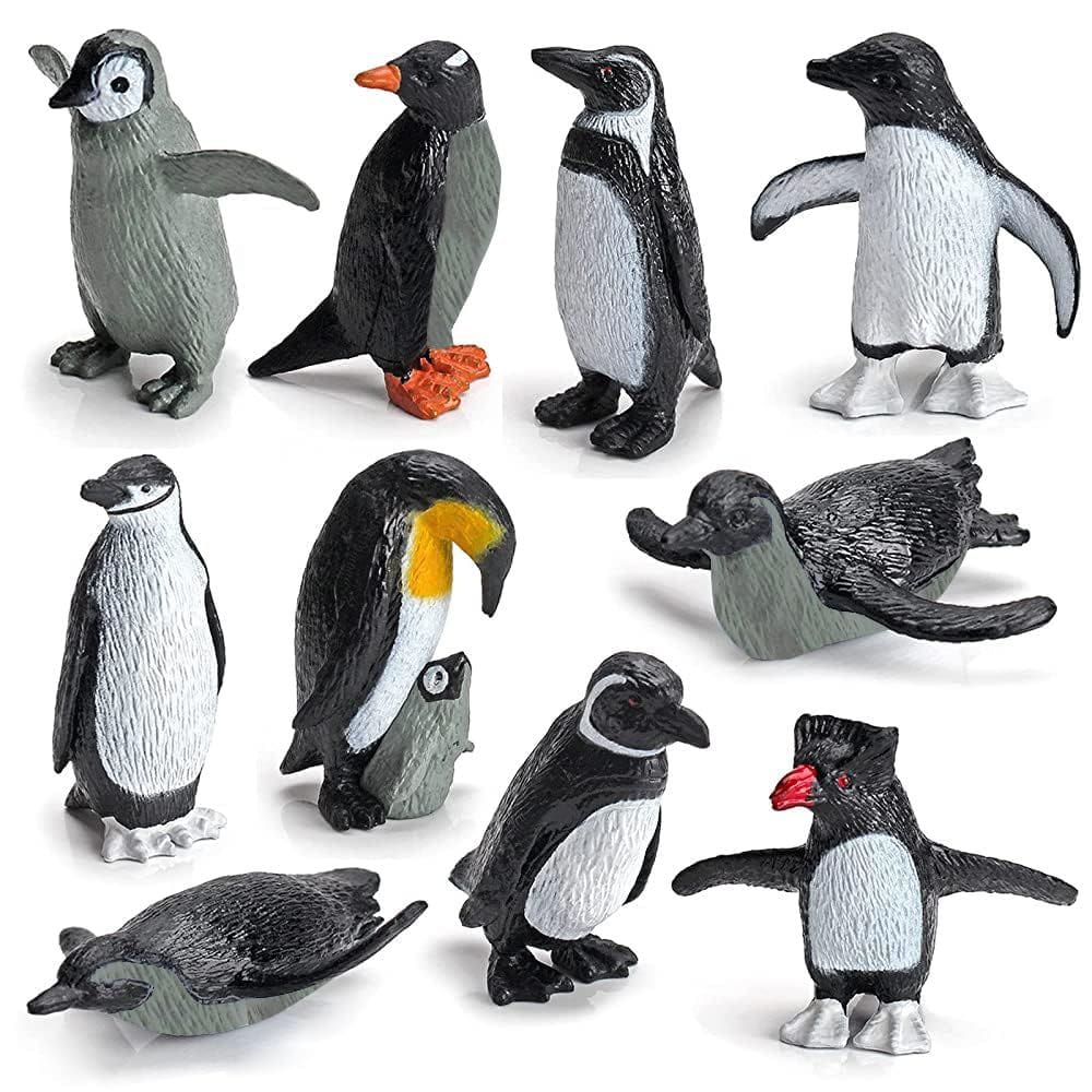 Conjunto de brinquedos com estatuetas de pinguim do Ártico WONWONTOYS, 10 unidades
