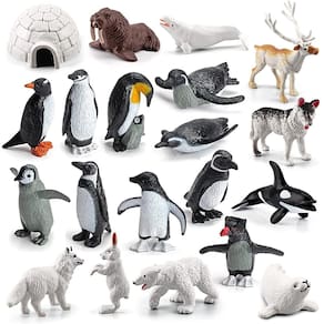 Conjunto de estatuetas WONWONTOYS Arctic Animals Penguins 20 unidades