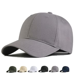 Boné de beisebol MUNULA Oversize para cabeça grande 60-68 cm (cinza)