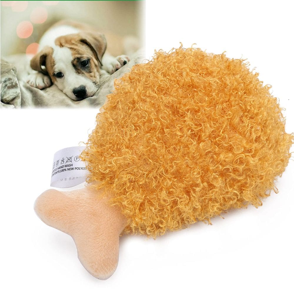 Brinquedo para animais de estimação LZKW Food Shape Coxinhas de Frango de Pelúcia para cães