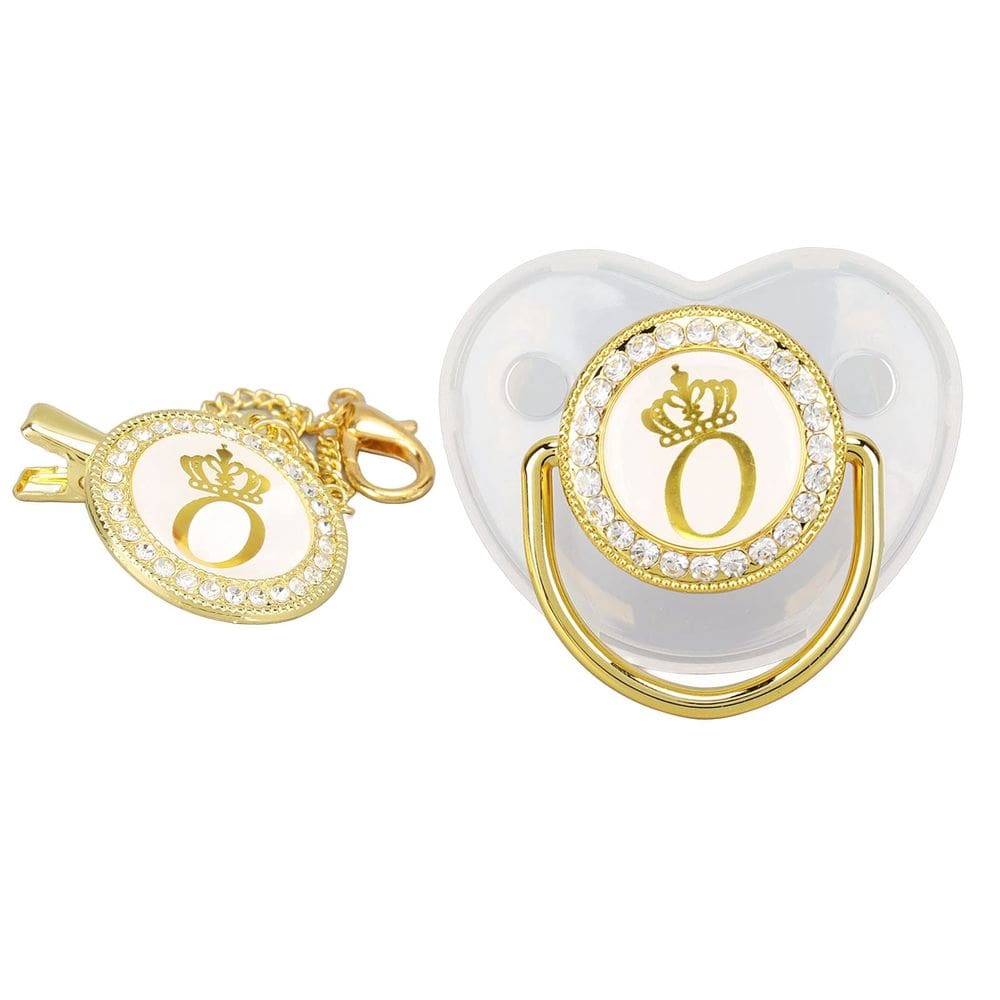 Clipes de chupeta Focket Baby Girl Rhinestone de 6 a 18 meses