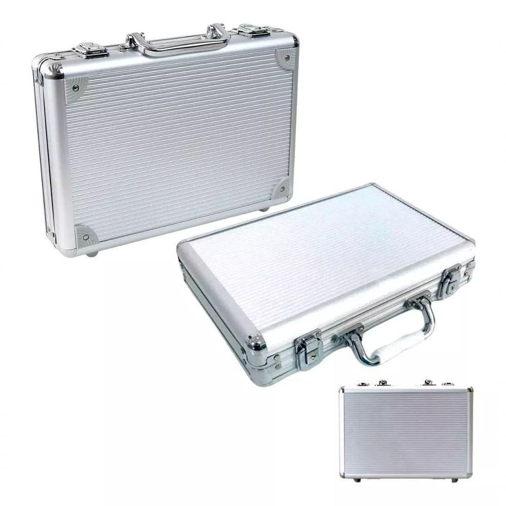 Kit Poker Maleta Profissional 200 Fichas 2 Baralhos 5 Dados