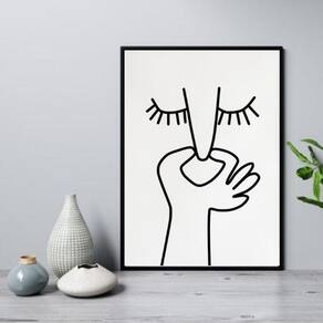 Quadro Divertido Para Banheiro Minimalista 24X18Cm