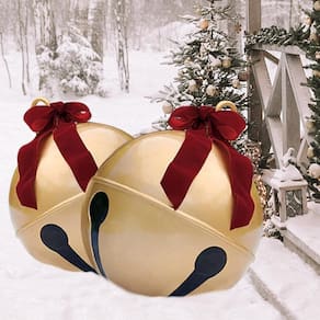 Bola de Natal inflável Yuthsona Giant Jingle Bell de 60 cm