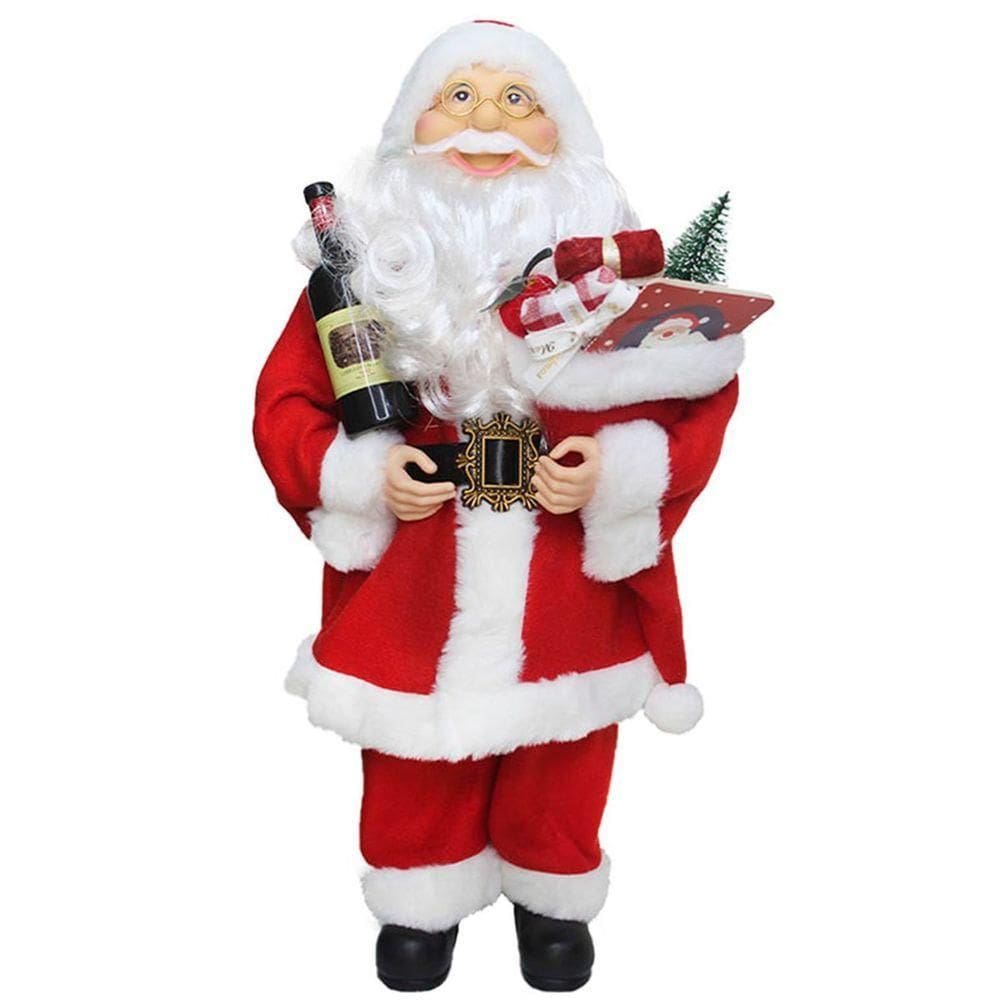 Decoração Papai Noel Tradicional Gorro Presentes Natal 45cm