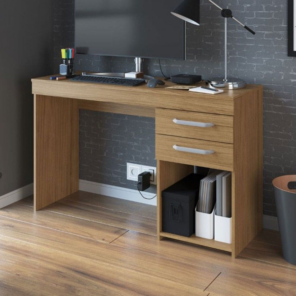 Mesa para Computador 2 Gavetas Mt102 Naturallle - Decibal Móveis