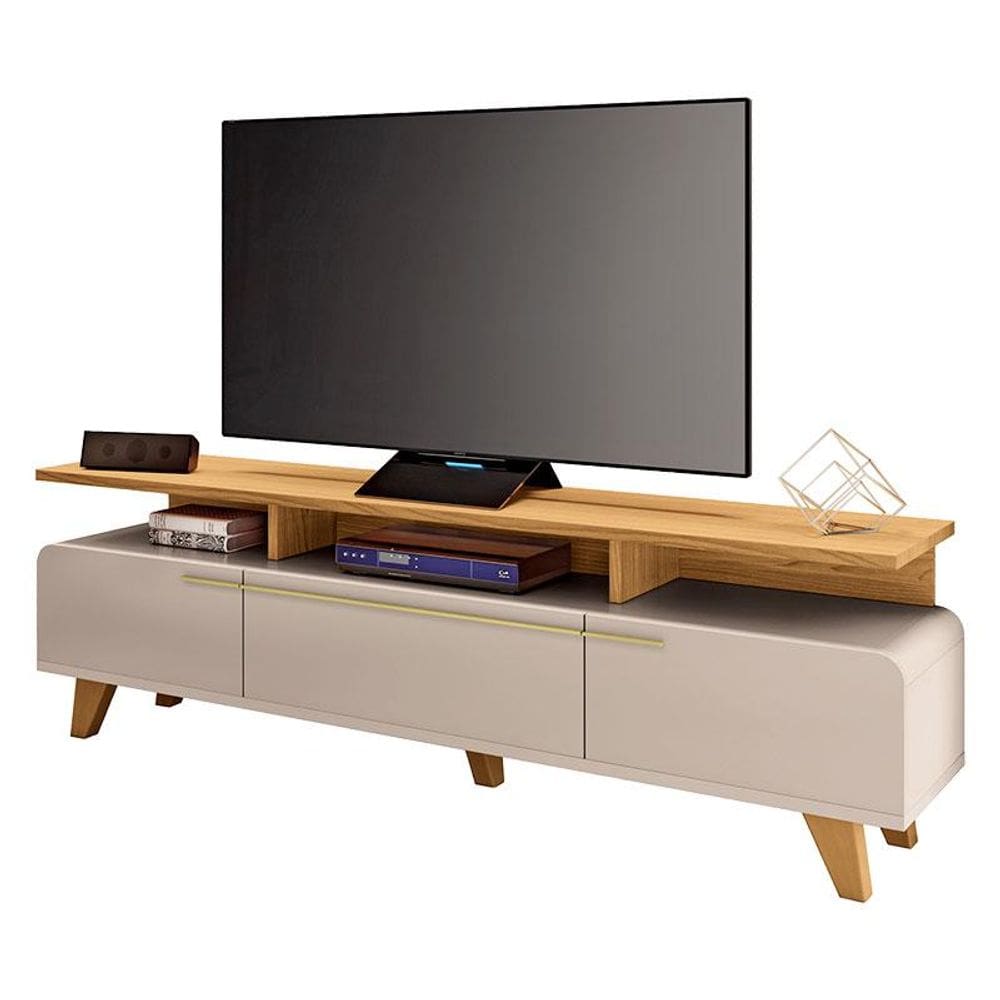 Rack Bancada para Sala Essenza 2.0 Cinamomo Off White - HB Móveis
