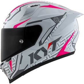 Capacete KYT Striker 2V Asphalt CInza e Rosa Fuxia