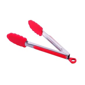 Pegador de Silicone 26CM Aço Inoxidável Hercules Vermelho