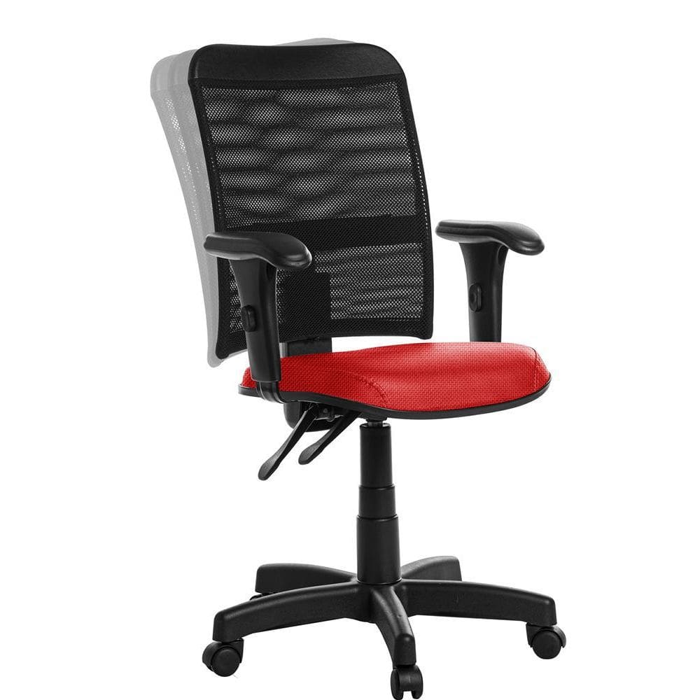 Cadeira de Escritório Ergonômica com Braço RJ Vermelho
