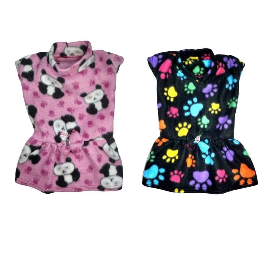 Kit 2 Roupas Para Cães - Vestidos De Inverno M/Gg