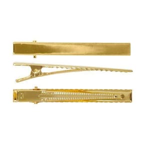 Bico De Pato Com Dentinho Dourado Reto 7,5Cm- 12 Unidades