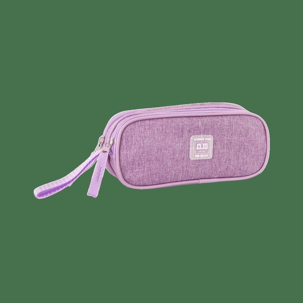 Estojo Duplo Cores Clio Style Authentic Escolar Lápis Roxo
