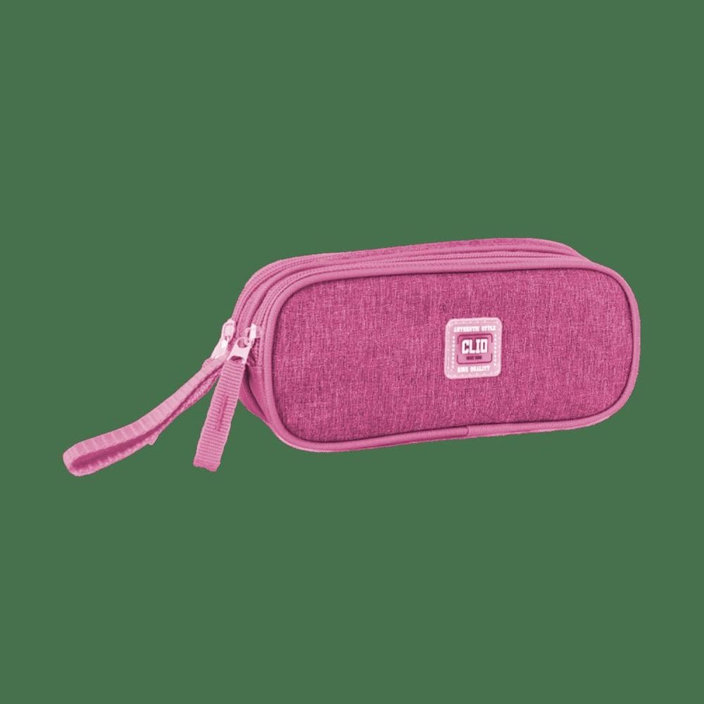 Estojo Duplo Cores Clio Style Authentic Escolar Lápis - Rosa