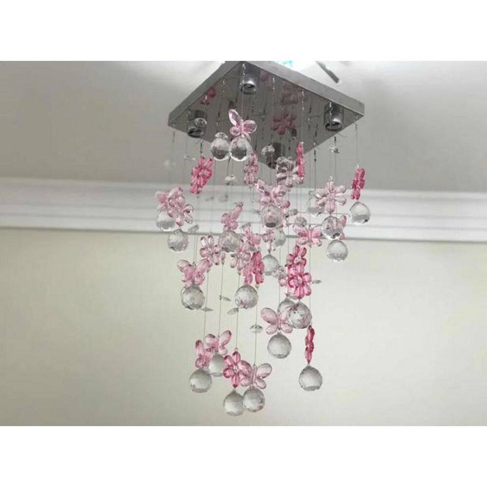 Lustre para quarto infantil Bebê, Menina, Menino em Cristal Base 20x20