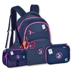 Mochila Lancheira E Estojo Box Kit Escolar Luluca Completo