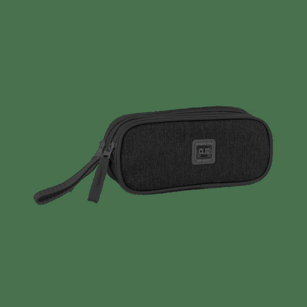Estojo Duplo Cores Clio Style Authentic Escolar Lápis Preto