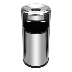 Cinzeiro Lixeira Em Aço Inox Com Aro Em Aluminio Jsn