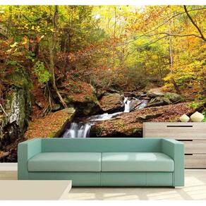 Papel de Parede Painel Fotográfico Cachoeira 3D 3,75M² na 014