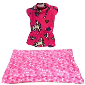 Kit Cães E Gatos - Colchonete G E Vestido De Inverno Gg