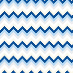 Papel De Parede Adesivo Chevron Azul E Branco - 3,0M