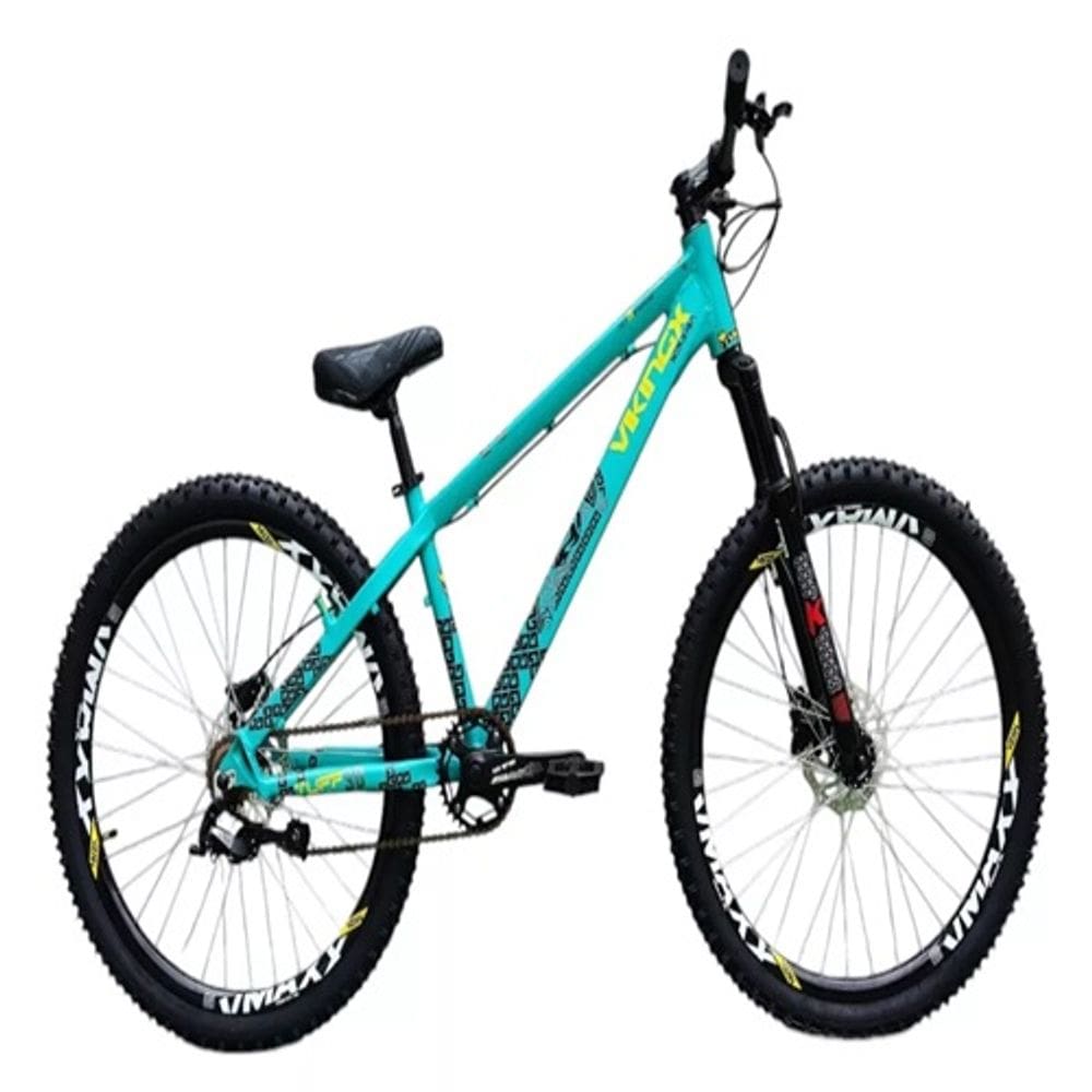 Bicicleta  Vikingx Azul Tribal Aro 26 Single Wheeling Freio Hidráulico