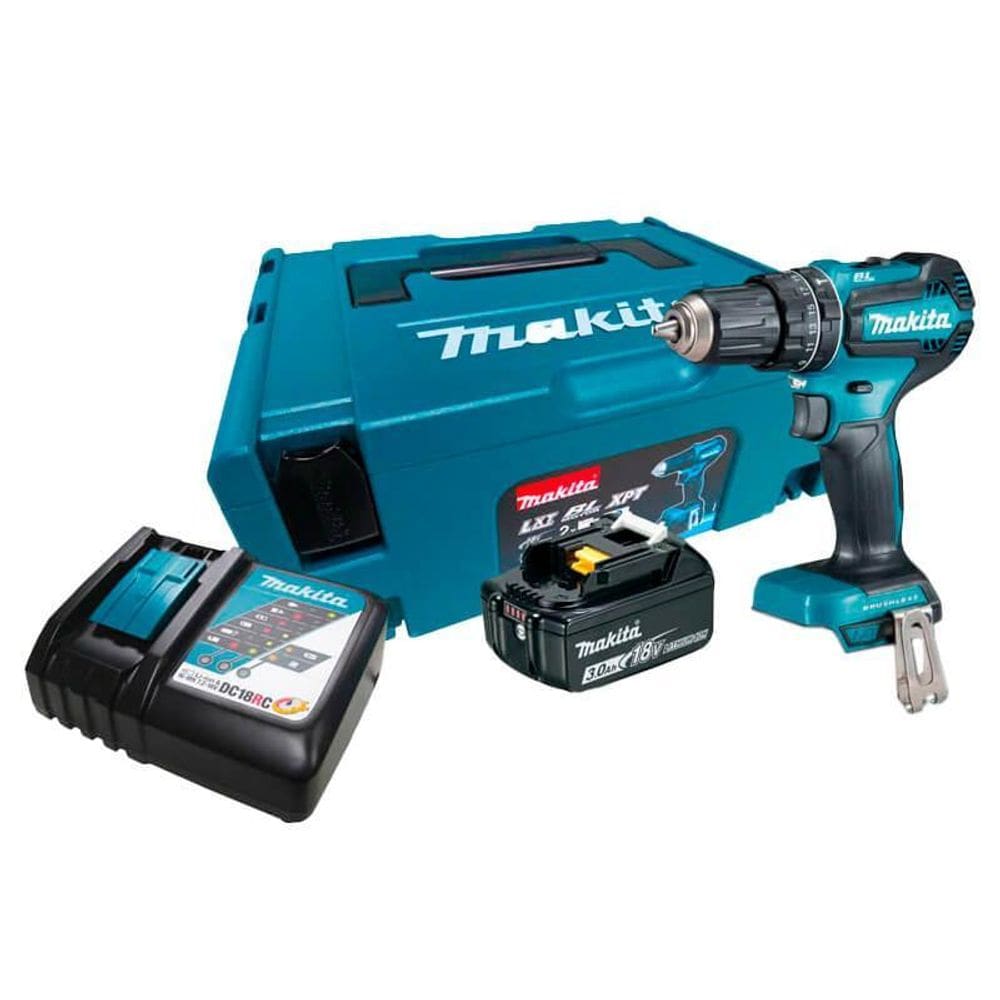 Parafusadeira 18V Bat 3Ah Carreg E Mak-Pac Makita Dhp485Rf1J