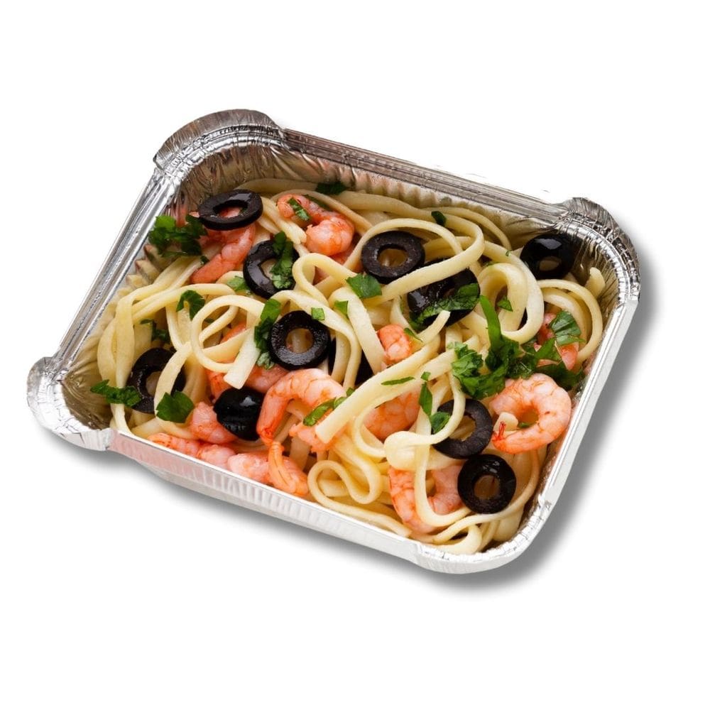 Assadeira Bandeja Forma De Aluminio Descartavel Retangular 1 L. C/ 100 Un.