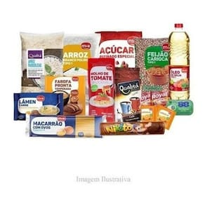 Kit 3 Cesta Básica Completa Alimentos Essenciais 16 Itens