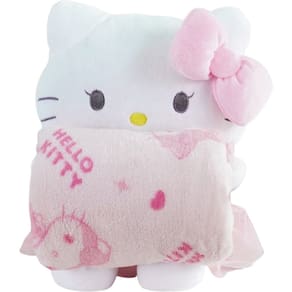 Pelúcia com Manta Coral Fleece Turma da Hello Kitty 100x75cm