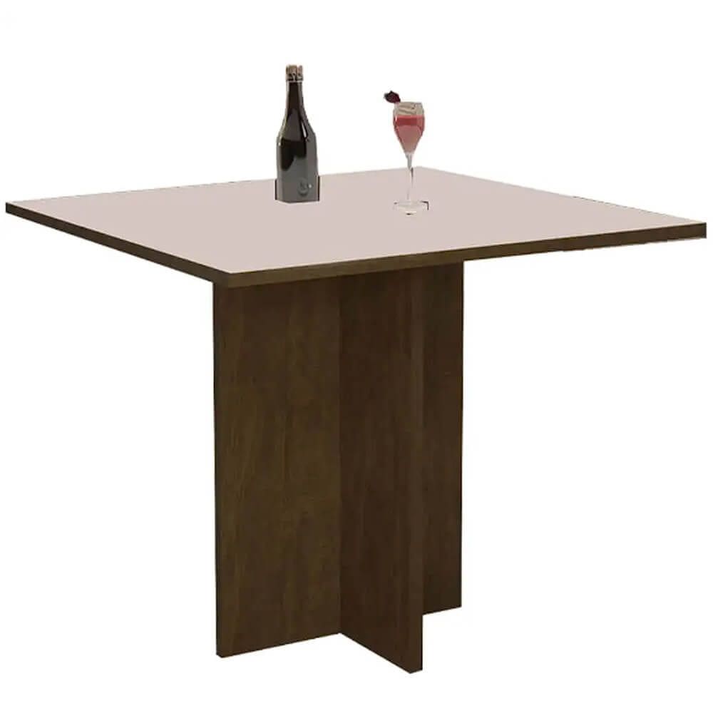 Mesa Los Angeles 120x80cm Minas Plac Cor Canela Off White